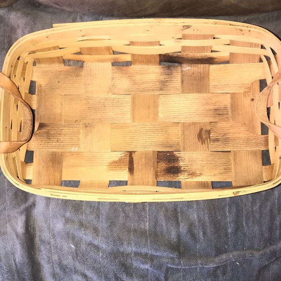 Peterboro rectangular basket 🧺 vintage damaged 💕 - Picture 3 of 4